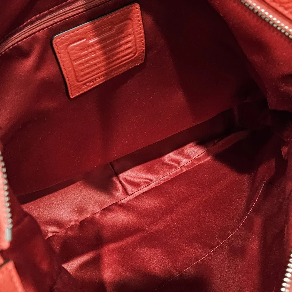 Coach Red Pebbled Leather Women's Bag NWOT